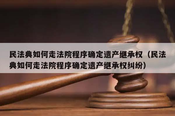 民法典如何走法院程序确定遗产继承权（民法典如何走法院程序确定遗产继承权纠纷）