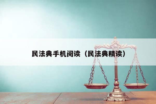 民法典手机阅读（民法典精读）