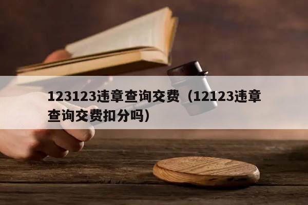 123123违章查询交费（12123违章查询交费扣分吗）