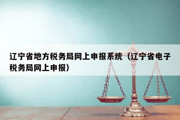 辽宁省地方税务局网上申报系统（辽宁省电子税务局网上申报）