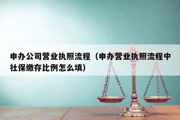 申办公司营业执照流程（申办营业执照流程中社保缴存比例怎么填）