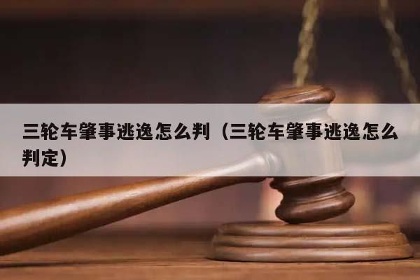 三轮车肇事逃逸怎么判（三轮车肇事逃逸怎么判定）