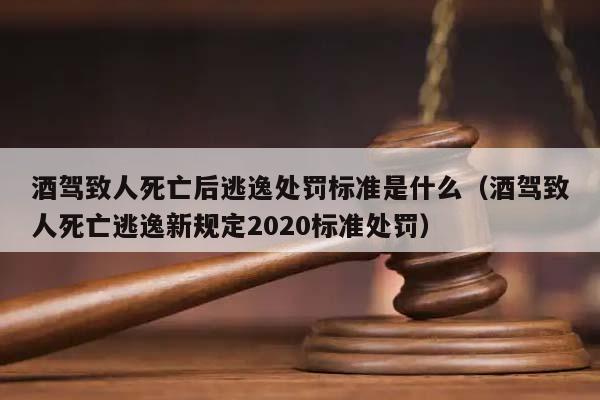 酒驾致人死亡后逃逸处罚标准是什么（酒驾致人死亡逃逸新规定2020标准处罚）