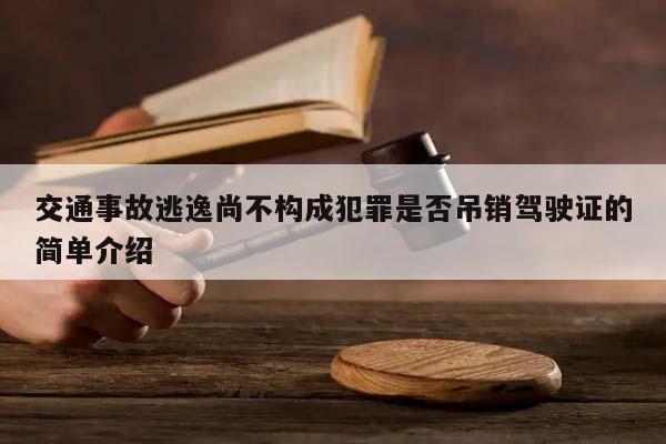 交通事故逃逸尚不构成犯罪是否吊销驾驶证的简单介绍