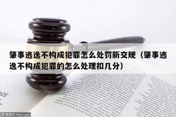 肇事逃逸不构成犯罪怎么处罚新交规（肇事逃逸不构成犯罪的怎么处理扣几分）