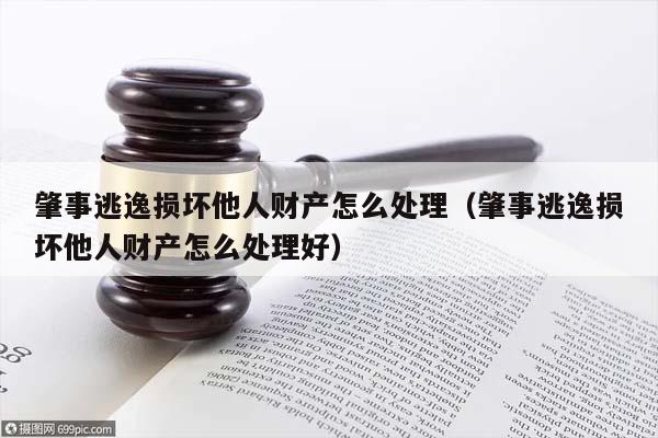 肇事逃逸损坏他人财产怎么处理（肇事逃逸损坏他人财产怎么处理好）