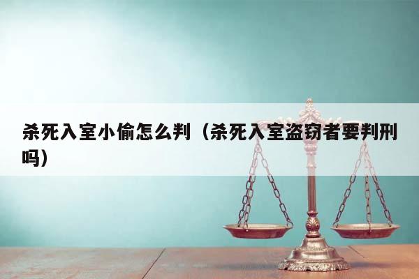 杀死入室小偷怎么判（杀死入室盗窃者要判刑吗）