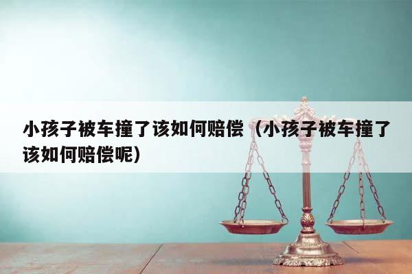 小孩子被车撞了该如何赔偿（小孩子被车撞了该如何赔偿呢）