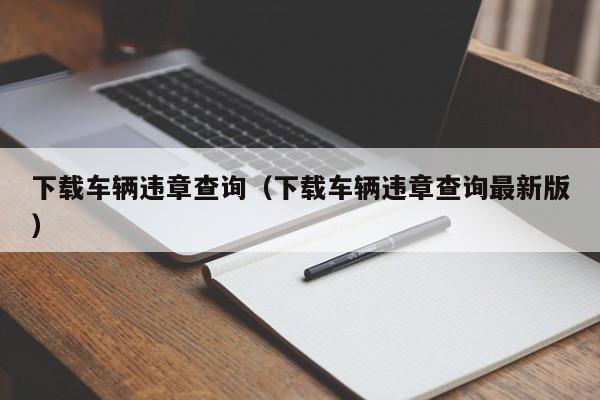 下载车辆违章查询（下载车辆违章查询最新版）