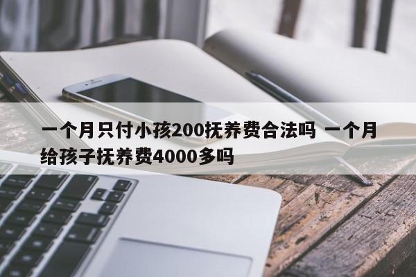 一个月只付小孩200抚养费合法吗 一个月给孩子抚养费4000多吗