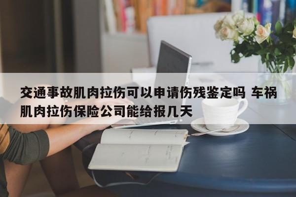 交通事故肌肉拉伤可以申请伤残鉴定吗 车祸肌肉拉伤保险公司能给报几天