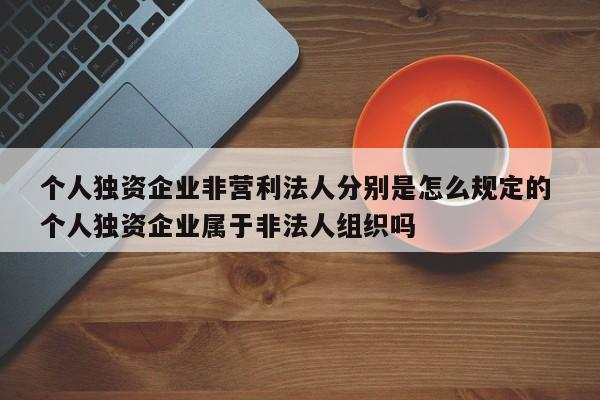 个人独资企业非营利法人分别是怎么规定的 个人独资企业属于非法人组织吗